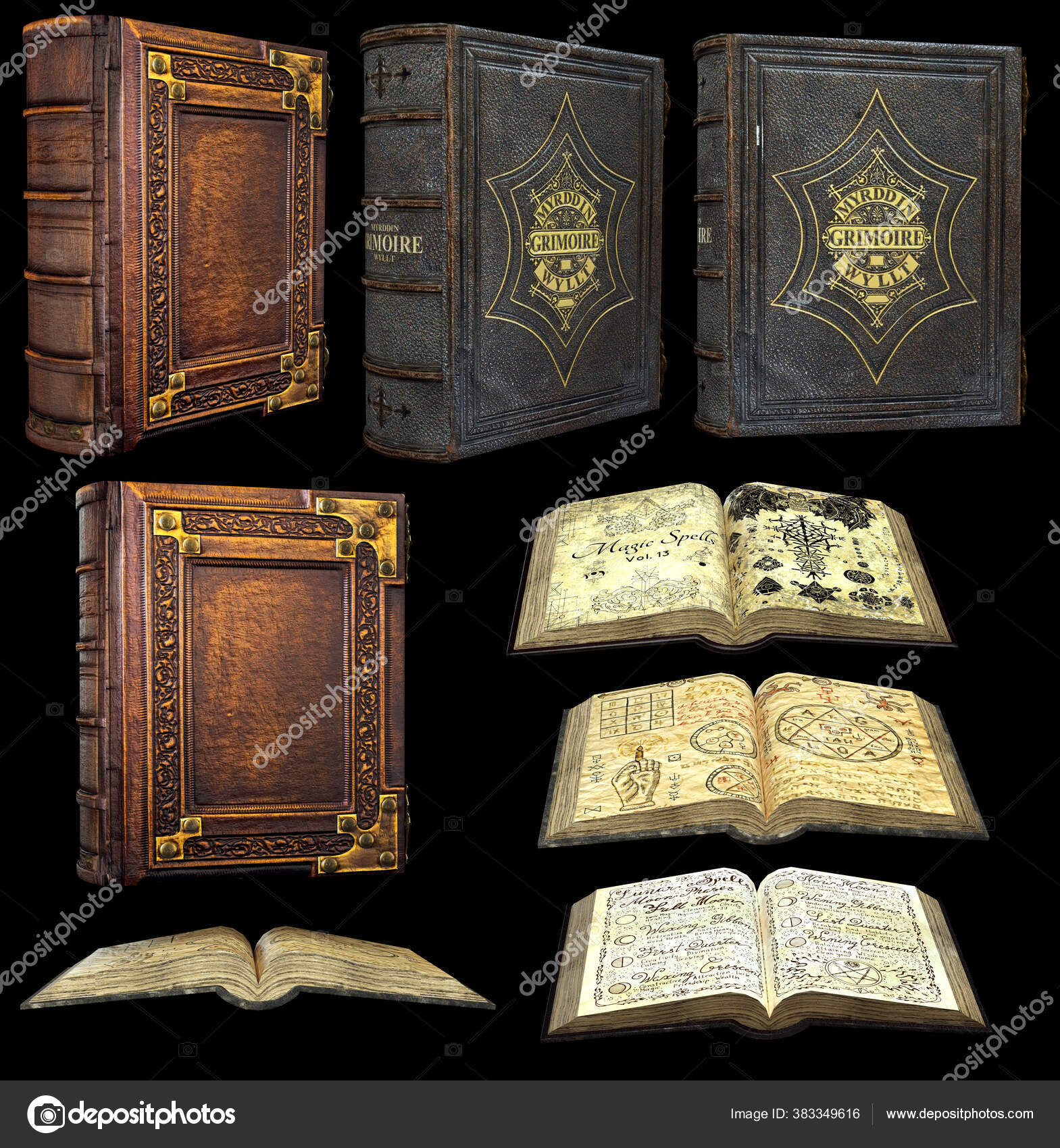Old Magic Books Grimoires Stock Photo by ©Ravven 383349616
