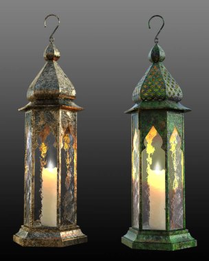 Mumla Metal İçinde Çöl Fantezi Lambaları