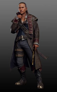 Cutlass ve Pistol ile Steampunk Korsanı