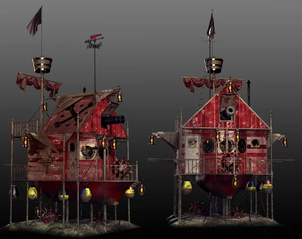 Steampunk Pirate Fantasy Hideout — Φωτογραφία Αρχείου