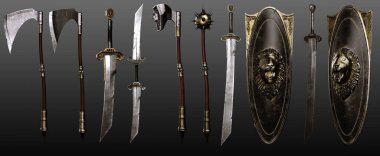 Antik Ortaçağ Fantezi Silahları, CGI Hazırlama