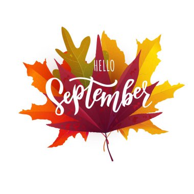 Eylül mesajı. El yazısı tipografisi.