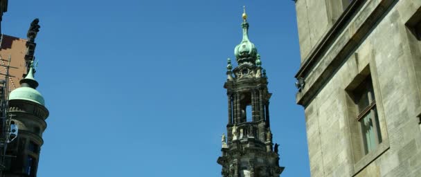 Katholieke Kerk Van Het Koninklijk Hof Van Saksen Hofkirche Dresden — Stockvideo