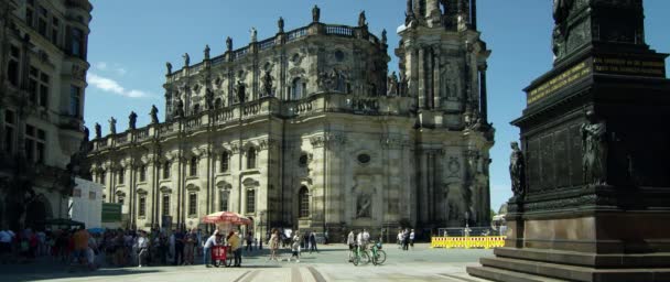 Igreja Católica Corte Real Saxônia Hofkirche Dresden Alemanha Jul 2017 — Vídeo de Stock