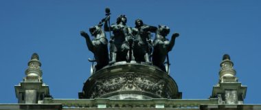 Semperoper, opera binası Saechsische Staatsoper Dresden (Sakson Devlet Opera), konser salonu, Dresden. Saxony, Almanya.