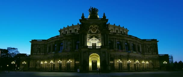 Semperoper Opera Binası Saechsische Staatsoper Dresden Sakson Devlet Opera Konser — Stok video