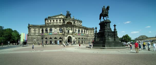 Semperoper Opera Binası Saechsische Staatsoper Dresden Sakson Devlet Opera Konser — Stok video