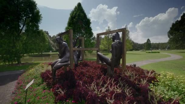 Nude Sculptures Brookgreen Gardens Myrtle Beach Carolina Sul Eua Julho — Vídeo de Stock