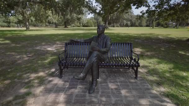 Giant Oaks Brookgreen Gardens Skulptur Från Myrtle Beach South Carolina — Stockvideo