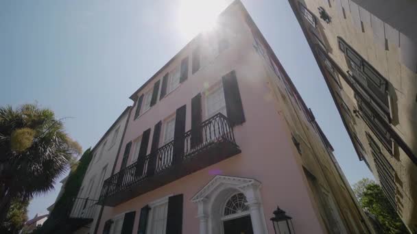 Architettura Del Sud Edifici Storici Nel Centro Charleston Carolina Del — Video Stock