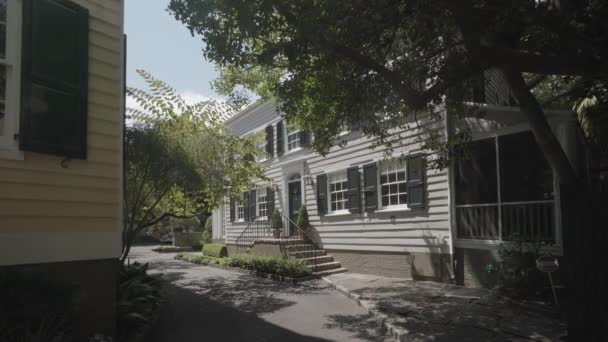 Исторические Здания Южной Архитектуры Центре Чарльстона Южная Каролина Южная Каролина — стоковое видео