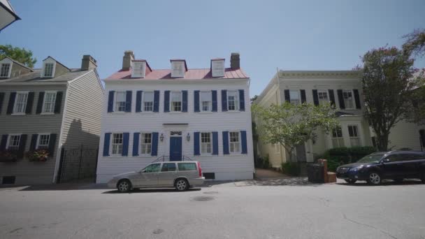Edificios Históricos Arquitectura Sureña Centro Charleston Carolina Del Sur Carolina — Vídeo de stock