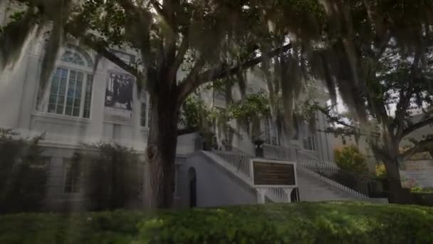 Charleston Bibliotheek Samenleving Koloniale Stijl Van Architectuur Charleston South Carolina — Stockvideo