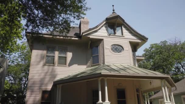 Дом Историческом Районе Фокс Уорд Шарлотт Северная Каролина Оклахома Сити — стоковое видео