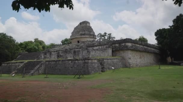 Caracol Atış Gözlemevi Chichen Itza Unesco Dünya Mirası Yucatan Meksika — Stok video