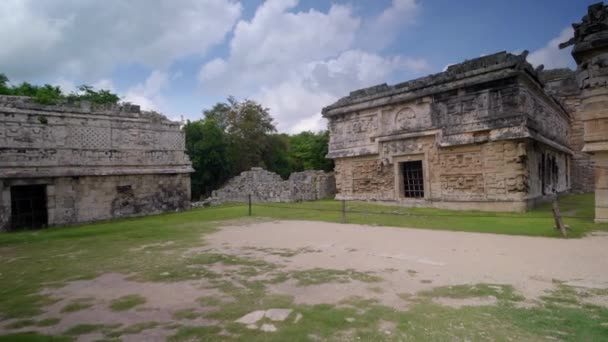 Nunnery Zona Central Chichen Itza Unesco World Heritage Mayan Toltec — Stock Video