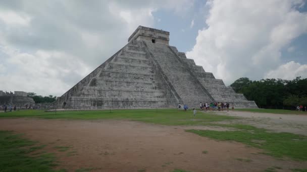 Чичен Ица Пирамида Майя Исторические Руины Древней Цивилизации Майя Эль — стоковое видео