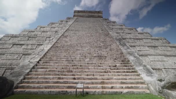 Chichen Itza Maya Piramit Maya Castillo Tapınak Kukulcan Bir Mesoamerican — Stok video