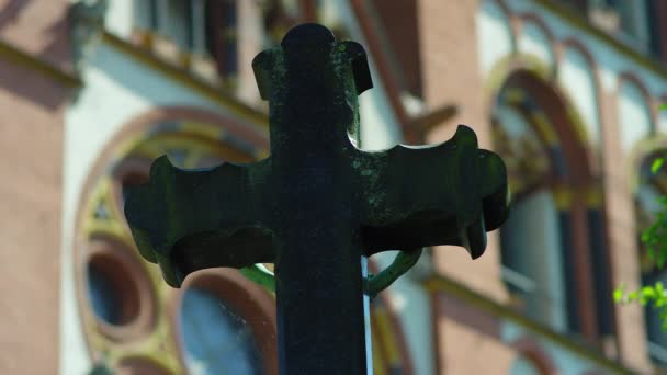 Catedral Católica Limburgo Alta Ubicación Una Roca Sobre Río Lahn — Vídeos de Stock