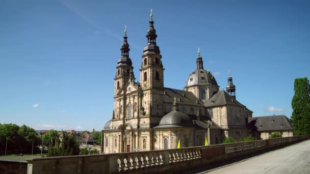 Katedralen Salvator Fulda Fulda Cathedral Domkyrkan Kyrkan Stiftet Fuldaen Och — Stockvideo