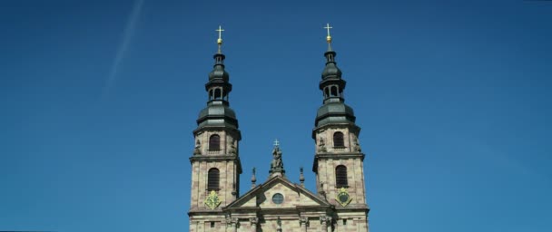 Katedrála Salvátora Fulda Katedrála Fulda Katedrála Kostel Diecéze Fulda Svatého — Stock video