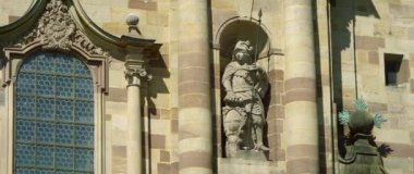 Fulda (Fulda Katedrali) içinde St Salvator Cathedral Fulda piskoposluk bölgesi ve Kutsal türbe, St. Boniface, Sep. 2017, Fulda, Almanya katedral kilise olduğunu