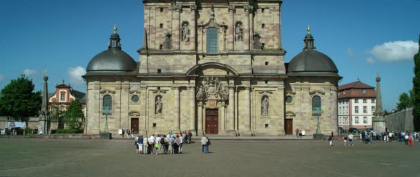 Katedrála Salvátora Fulda Katedrála Fulda Katedrála Kostel Diecéze Fulda Svatého — Stock video