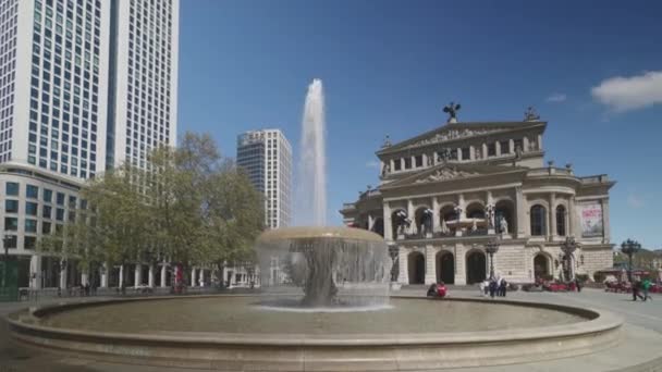 Vieil Opéra Tour Parc Opernplatz Francfort Allemagne — Video