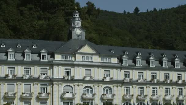 Bad Ems Balneario Curativo Con Fuente Romana Río Lahn Alemania — Vídeos de Stock