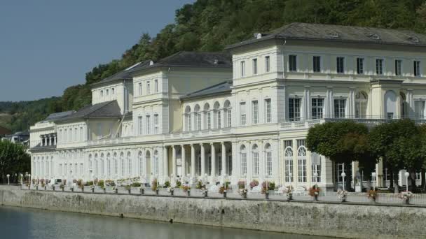 Bad Ems Ett Helande Spa Med Romerska Källan Vid Floden — Stockvideo