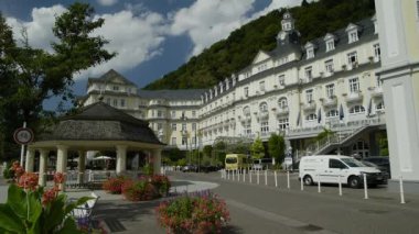 Bad Ems nehir Lahn, Almanya, Avrupa, Roma kaynakta bulunan şifa bir spa Ağustos 2016 olduğunu.