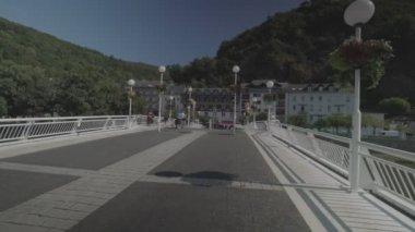 Bad Ems nehir Lahn, Almanya, Avrupa, Roma kaynakta bulunan şifa bir spa Ağustos 2016 olduğunu.