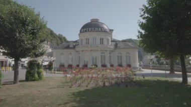 Bad Ems nehir Lahn, Almanya, Avrupa, Ağustos 2016, Dolly atış Casino'da Roma kaynağıyla şifa bir spa olduğunu
