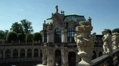 Ünlü Zwinger palace Dresden, Saxrony, Almanya, Temmuz 2017