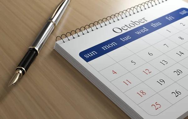 2020 Kalender Horisontell Sammansättning Med Kopiera Utrymme Render — Stockfoto