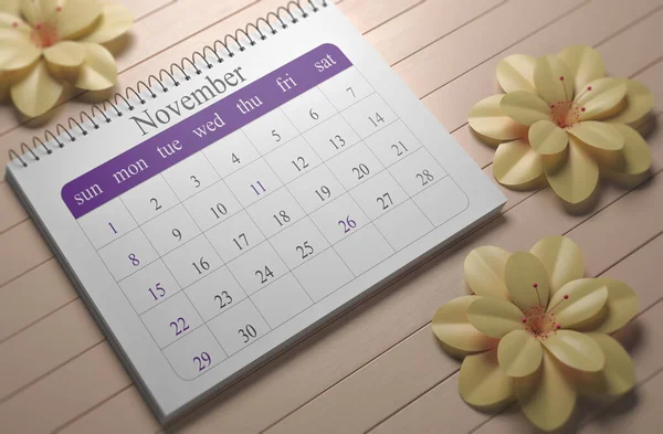 Horizontální Kompozice Kalendáře 2020 Kopírovacím Prostorem Reprodukce — Stock fotografie