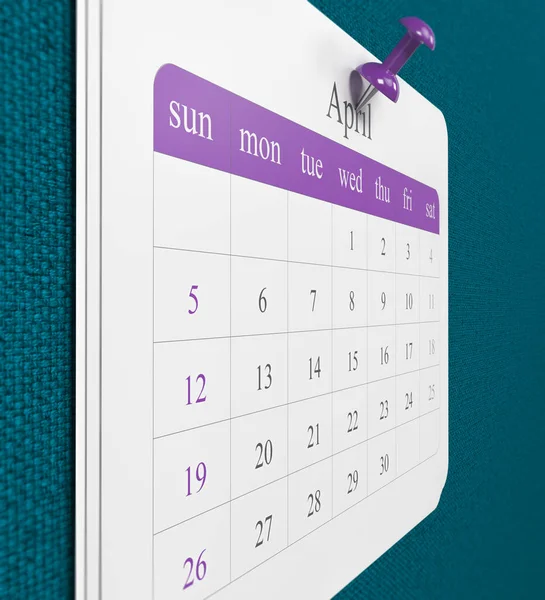 2020 Calendar Horizontal Composition With Copy Space 3rd Render