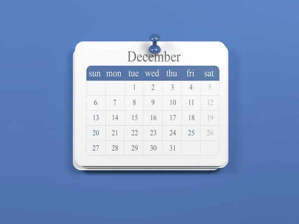 2020 Calendario Horizontal Composición Con Copia Espacio 3Er Renderizado — Foto de Stock