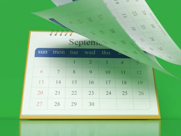 Kalender 2020 Horizontale Samenstelling Met Kopieerruimte Render — Stockfoto