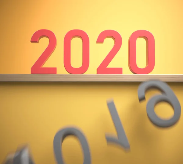2020 Text Concept Horizontal Composition Copy Space Focused Image — Stock Photo, Image
