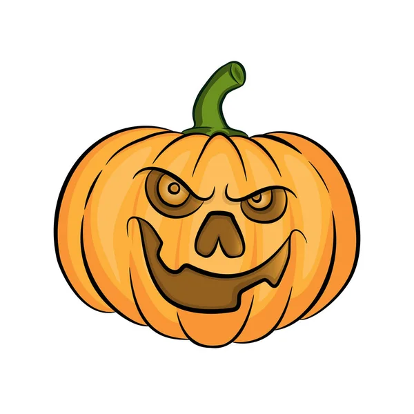 Malvado Halloween Calabaza Vector Dibujos Animados — Vector de stock