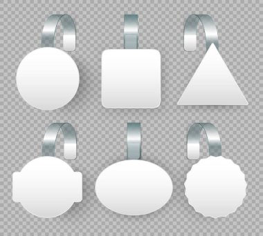 Süpermarket satış promosyon işaretleme wobbler. Fiyat işareti etiket market rafları gelin. Satış sallananlarla mağaza raf vektör kümesi için Etiketler