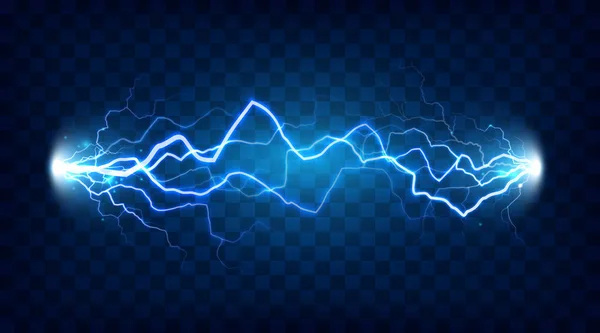 Décharge électrique effet choqué pour la conception. Puissance énergie électrique effets de foudre ou d'électricité vecteur isolé — Image vectorielle