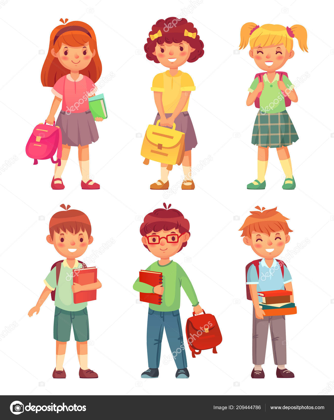 Écolier Avec Des Fournitures Scolaires Assis À Un Bureau Décole Enfant Avec  Sac À Dos Et Livre Personnage De Dessin Animé Coloré Illustration  Vectorielle Plate Vecteurs libres de droits et plus d'images