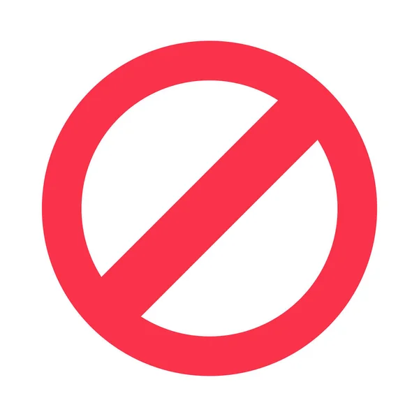 Stopbord symbool. Waarschuwing stoppen pictogram, verbodsbepalingen teken of verkeer stopt signaal geïsoleerd vector pictogram — Stockvector