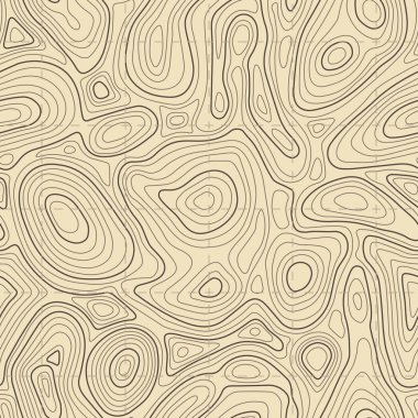 Sorunsuz topografik harita doku. Haritacılık ayrıcalık kontur, sağlam arazi satırları vektör arka plan haritaları