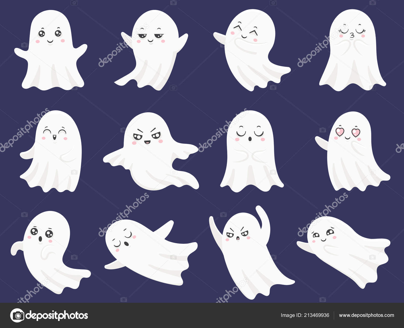 Personagem de desenho animado fantasma de halloween