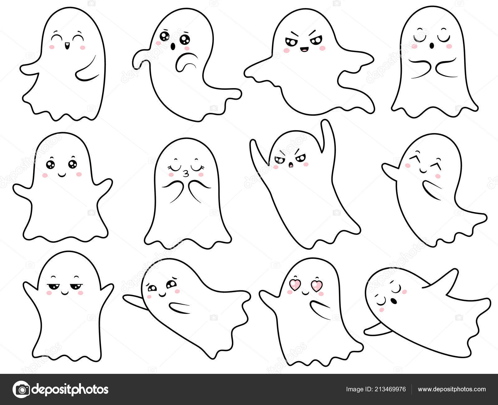 Isolated kawaii scared face cartoon design Vector Image