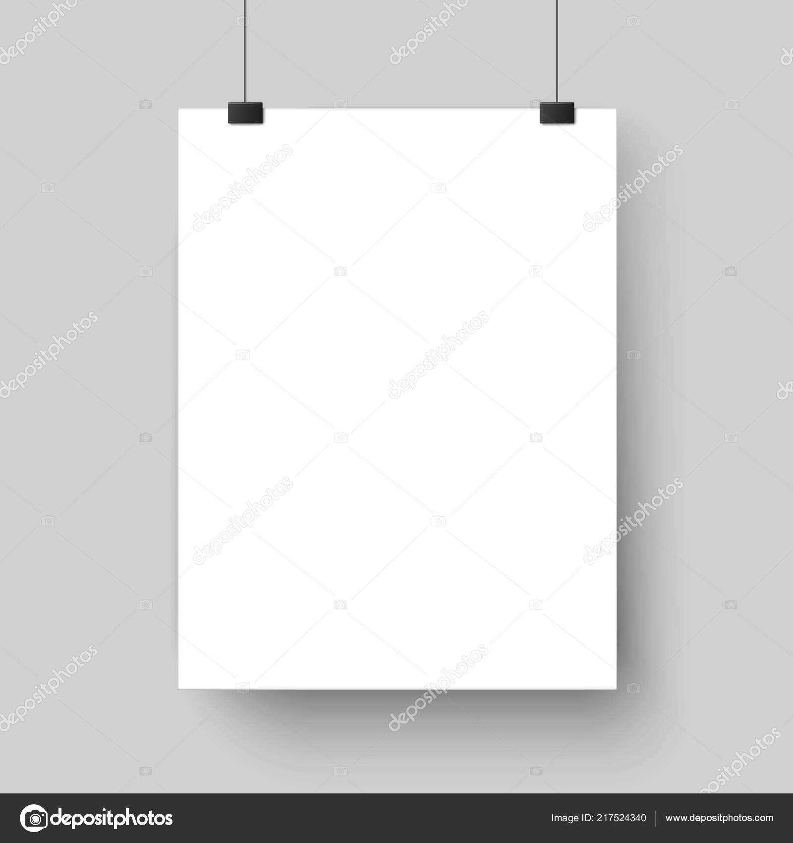 空白白色海报模板。公告, 纸挂在墙上。矢量样机图库矢量图©tartila.stock.gmail.com 217524340, image size:1600x1700