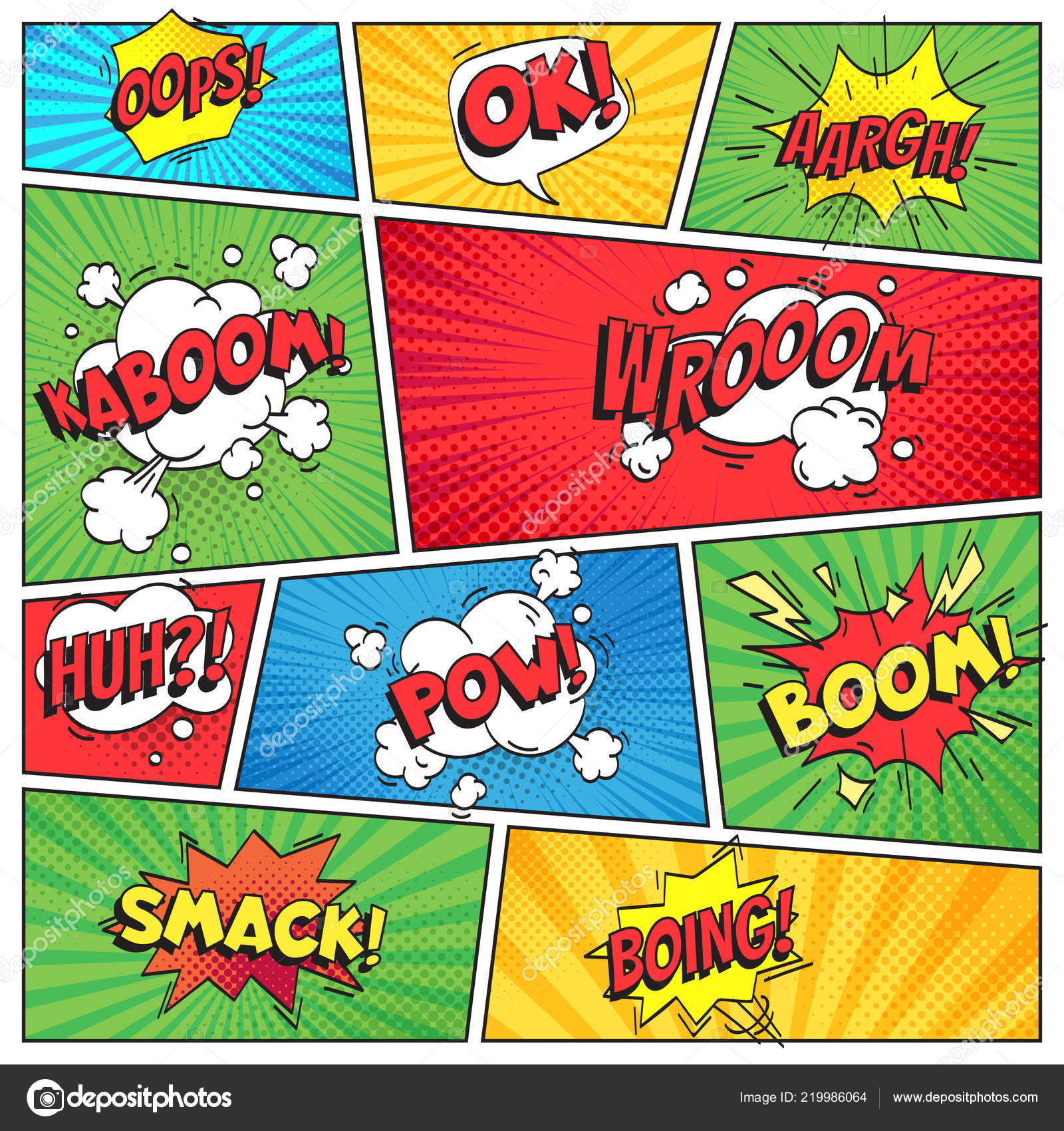 Smash comic book bubble text hi-res stock photography and images